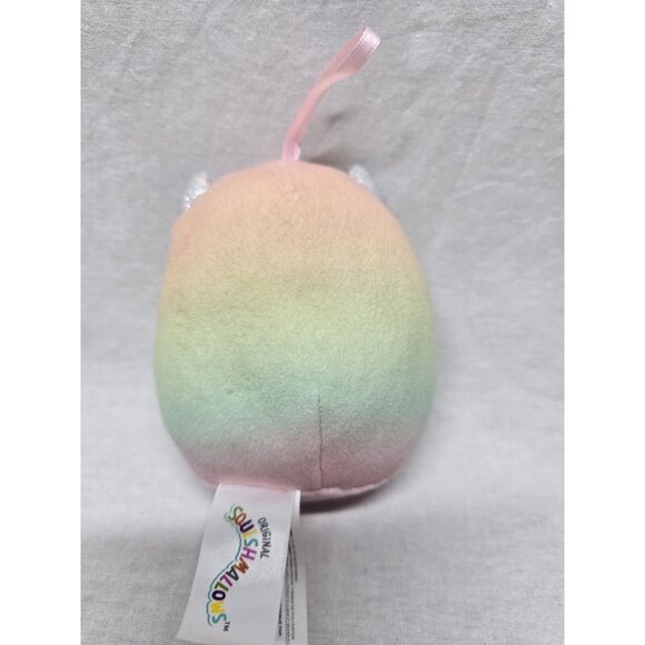 Squishmallow Kellytoy “Yara” Rainbow Yeti Ornament - Picture 2 of 3
